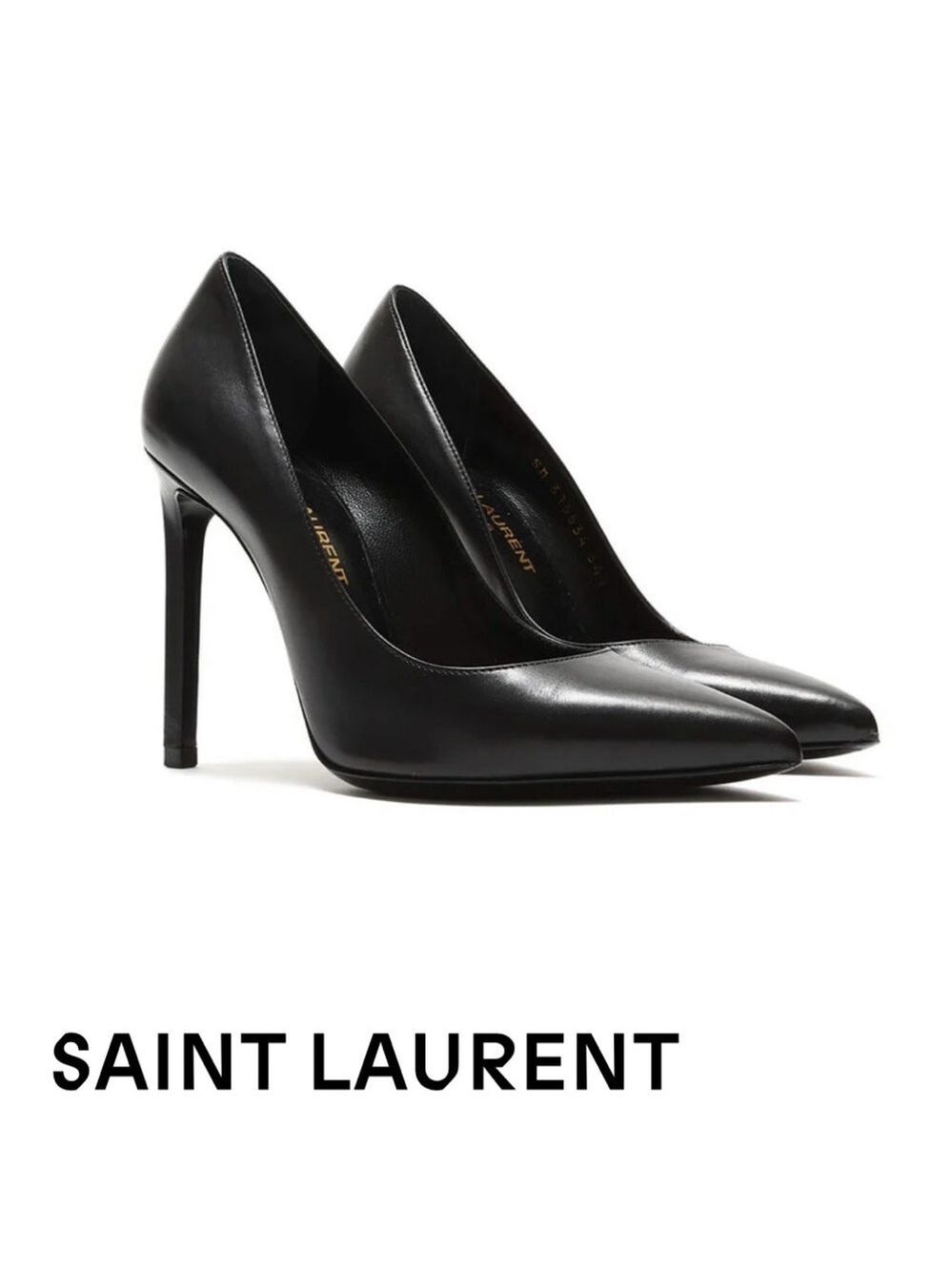 SAINT LAURENT BLACK HIGH HEEL SHOES 34.5